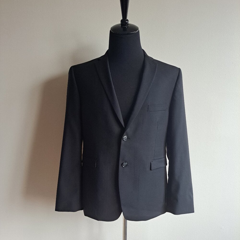 New Abito Men's Black Suit Blazer Size 42S / Pants Size 32